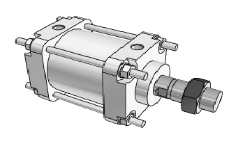 單作用氣缸的工作原理，適用于低沖擊和低沖程應(yīng)用